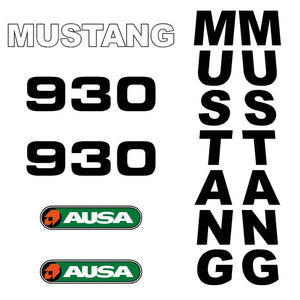 Mustang 930 Decals Stickers Set