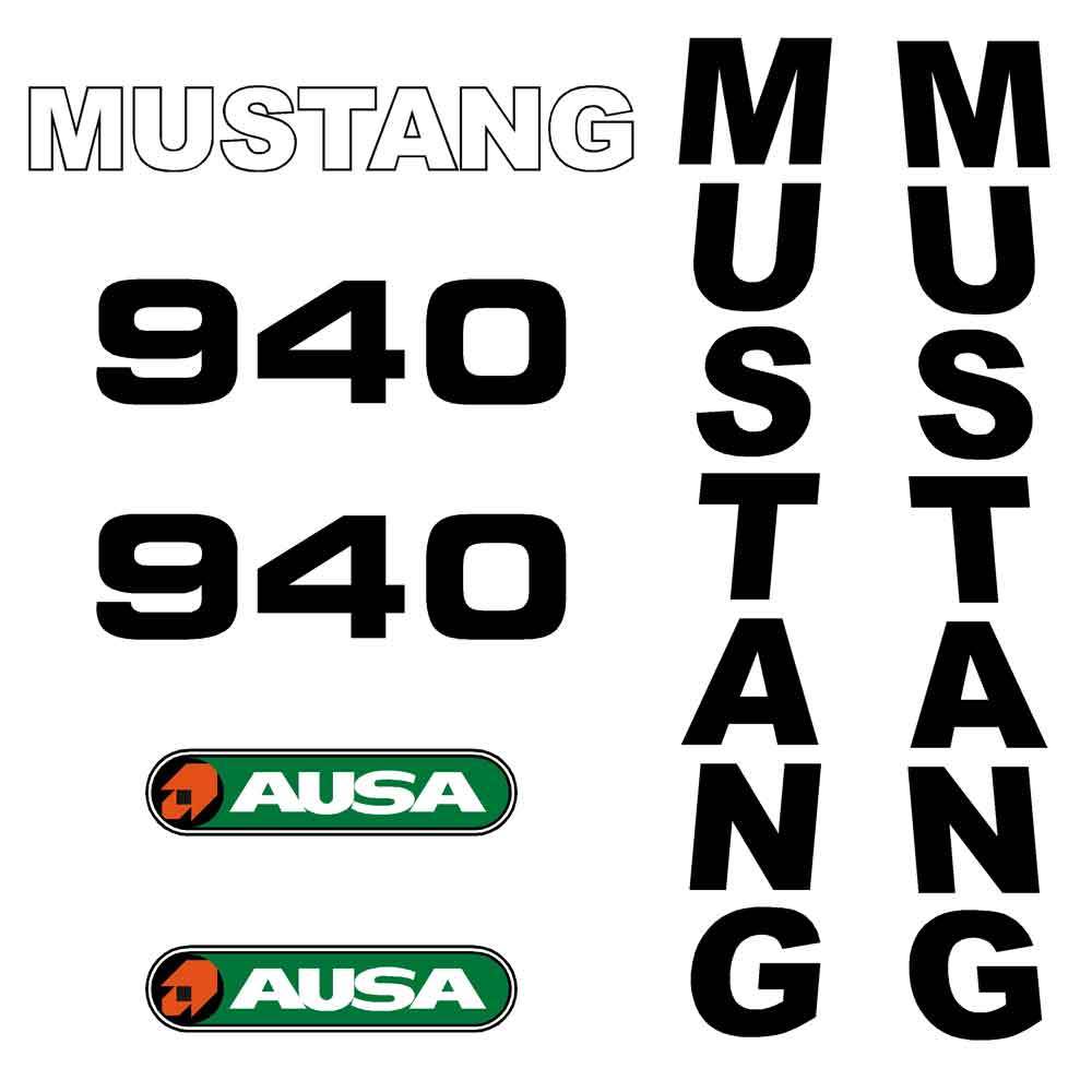 Mustang 940 Decals Stickers Set