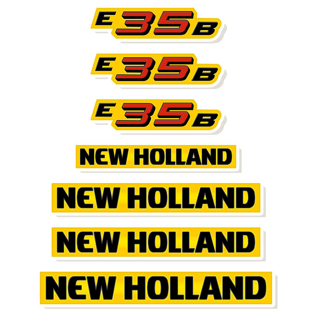 New Holland E35B Decal Kit - Mini Excavator