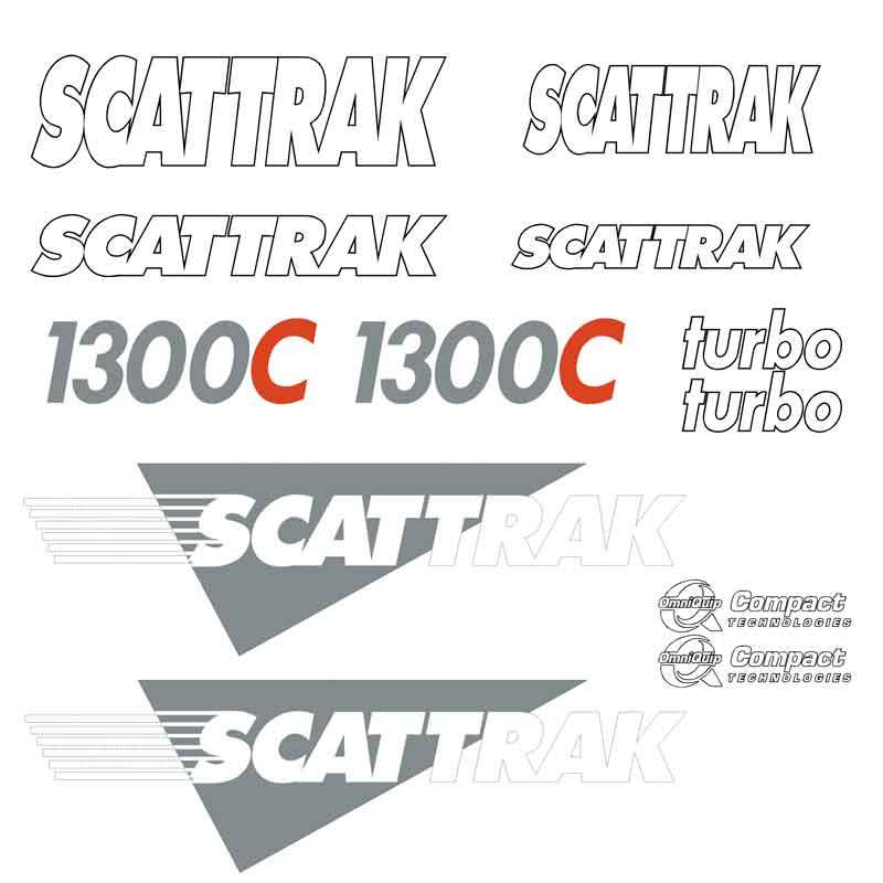 Scat Trak 1300C Decal Sticker Set