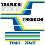 Takeuchi TB45 Decal Sticker Kit