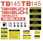 Takeuchi TB145 Decal Sticker Kit