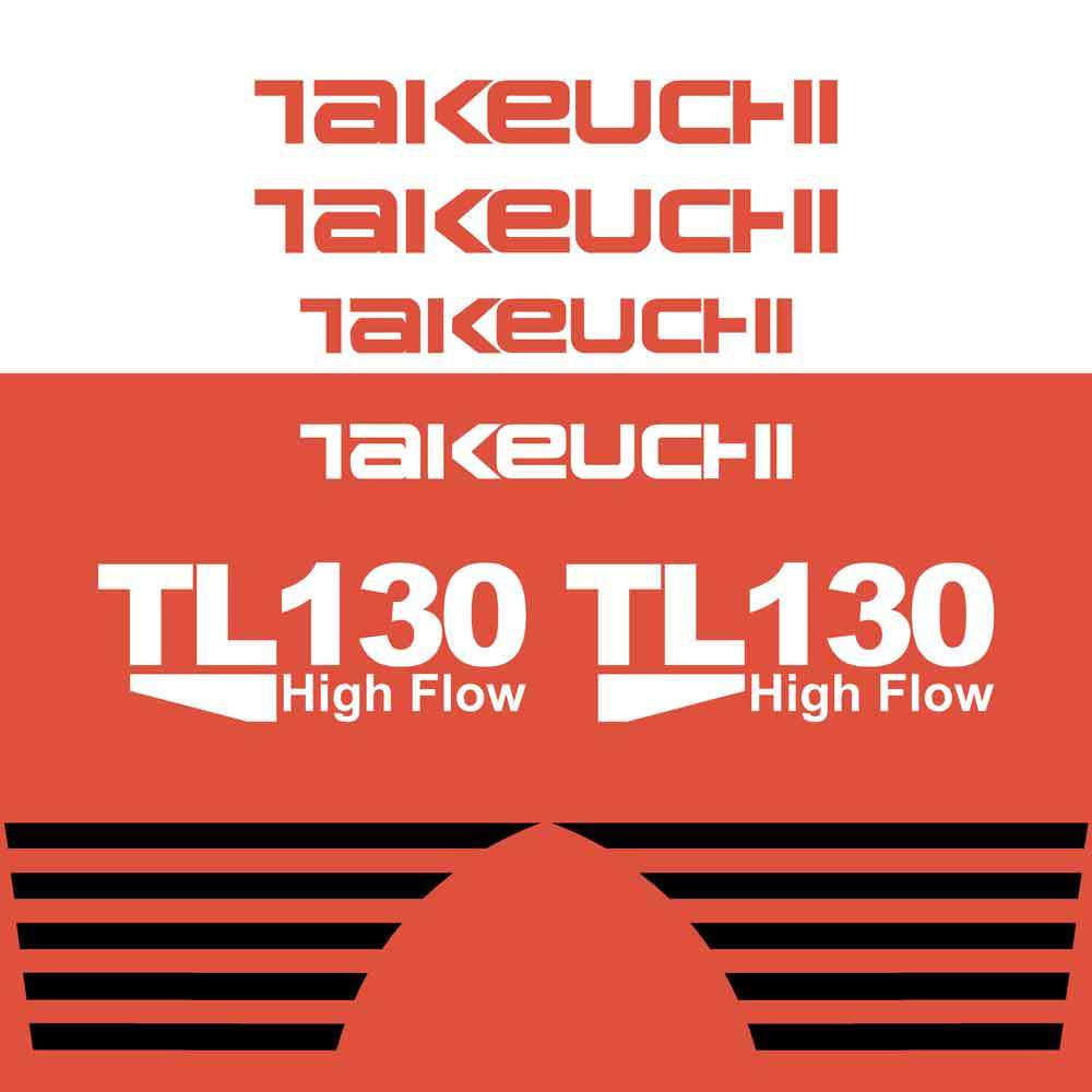 Takeuchi TL130 Decal Sticker Kit