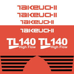 Takeuchi TL140 Decal Sticker Kit