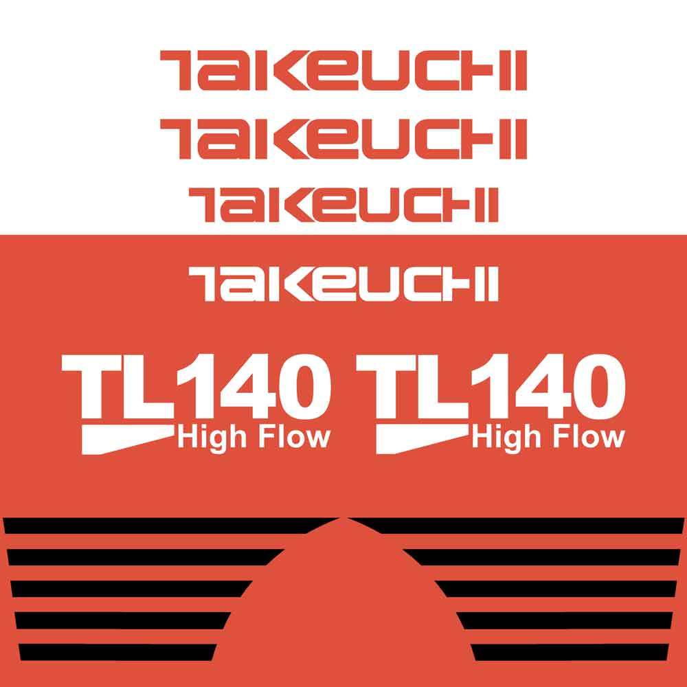 Takeuchi TL140 Decal Sticker Kit