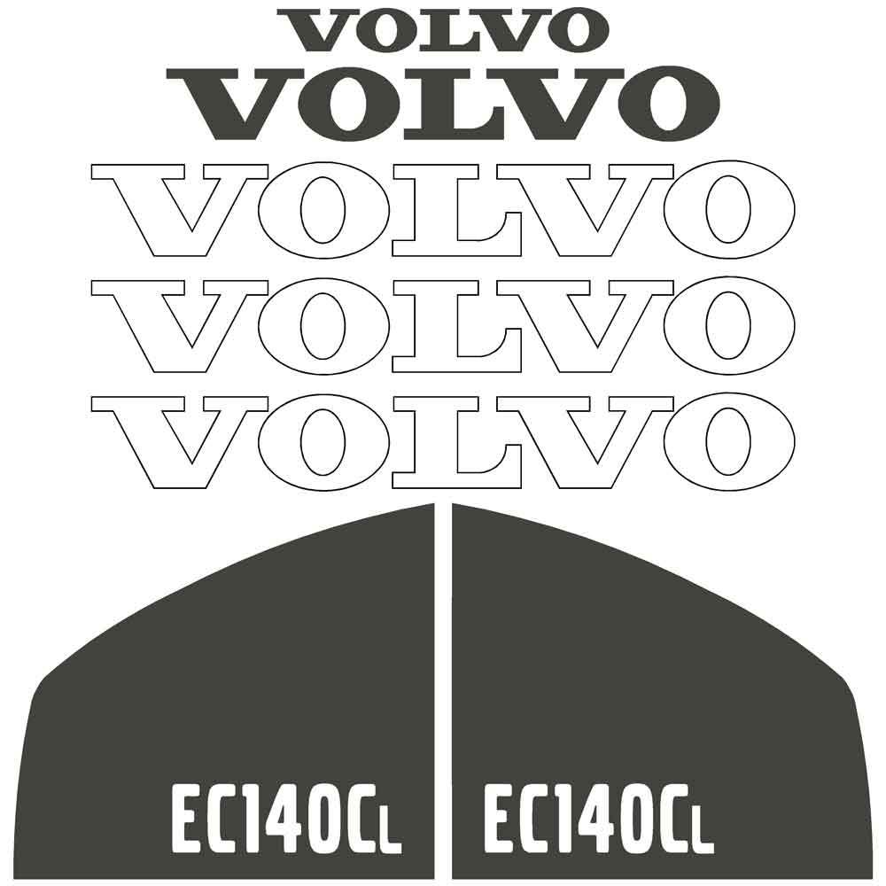 Volvo EC140CL Decals Stickers
