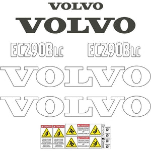 Volvo EC290B LC Decals Stickers