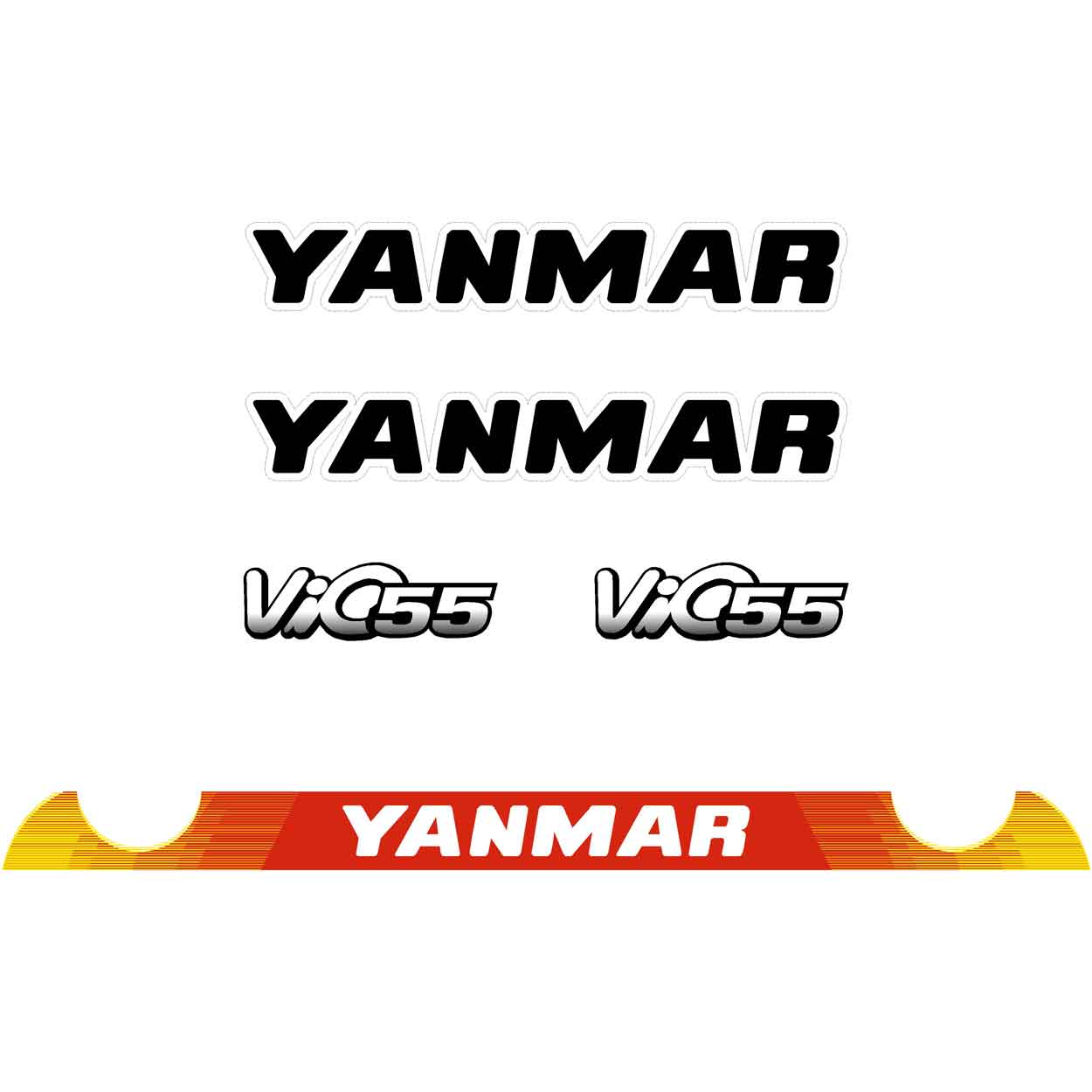 Yanmar Vio55-6 Decal Kit - Mini Excavator
