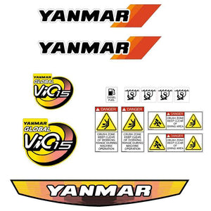 Yanmar Vio15 Decals Stickers Kit